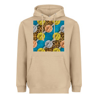 Mushroom american football medal with leopard Heavyweight Hoodie - BundleAndBundleShop