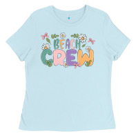Baby Blue beach crew Ladies Tee - MaliasSmallBusiness