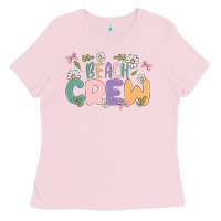 Bubblegum Pink beach crew Ladies Tee - MaliasSmallBusiness