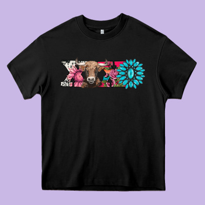 Xoxo Braunvieh Cow Heavy Core Tee Designed By Adodesignshop