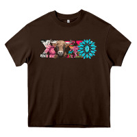 Chocolate Brown xoxo braunvieh cow Heavy Core Tee - AdoDesignShop
