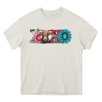 Cream xoxo braunvieh cow Heavy Core Tee - AdoDesignShop