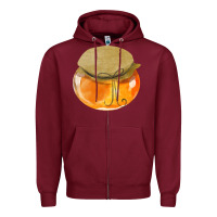 Burgundy honeypot fa element Zipper Hoodie - FaDigitalArtStudio