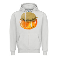 Dove Grey honeypot fa element Zipper Hoodie - FaDigitalArtStudio