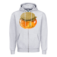 Heather Grey honeypot fa element Zipper Hoodie - FaDigitalArtStudio