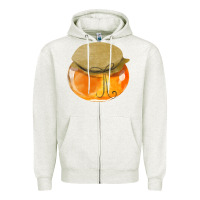 Oatmeal Heather honeypot fa element Zipper Hoodie - FaDigitalArtStudio