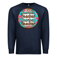 Navy teacher vibe earrings Premium Sweatshirt - BundleAndBundleShop