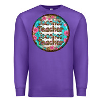 Purple teacher vibe earrings Premium Sweatshirt - BundleAndBundleShop