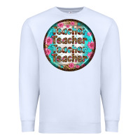White teacher vibe earrings Premium Sweatshirt - BundleAndBundleShop