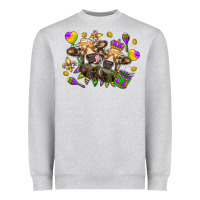 Heather Grey Mardi Gras Heifers Heavyweight Sweatshirt - HowdyJamesFarm