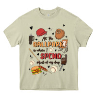 Mossy at the ballpark is where i spend most of my day Heavy Core Tee - MaliasSmallBusiness