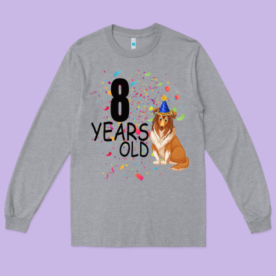 8 Years Old Black Long Sleeve Tee Designed By Bettercallsaul