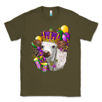 Army Green Mardi Gras Longhorn Calf Classic Tee - LillyAllenDesigns