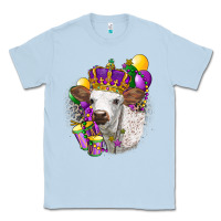 Dusty Blue Mardi Gras Longhorn Calf Classic Tee - LillyAllenDesigns