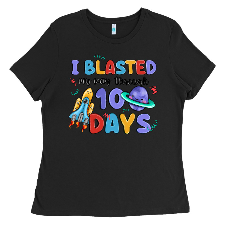 I Blasted My Way Through 100 Days Ladies Tee by MaliasSmallBusiness | Teevron
