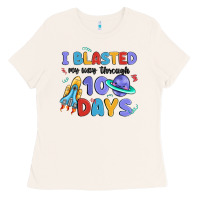 Bone i blasted my way through 100 days Ladies Tee - MaliasSmallBusiness