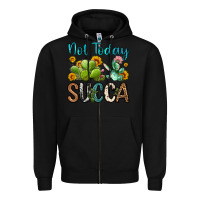 Black not today succa Zipper Hoodie - OliviaCreatesArt