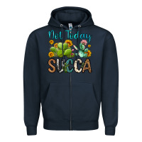 Navy not today succa Zipper Hoodie - OliviaCreatesArt