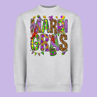 Mardi Gras Heavyweight Sweatshirt Designed By Howdyjamesfarm