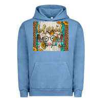 Pigment Pebble Blue Western Blessed Mom Baby Calf Urban Hoodie - LillyAllenDesigns