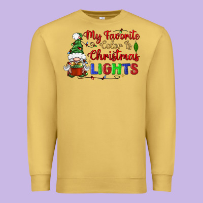 My Favorite Color Is Christmas Lights Premium Sweatshirt Designed By Bundleandbundleshop