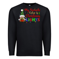 Black my favorite color is christmas lights Premium Sweatshirt - BundleAndBundleShop