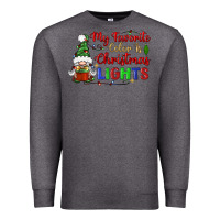 Charcoal Heather my favorite color is christmas lights Premium Sweatshirt - BundleAndBundleShop