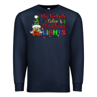 Navy my favorite color is christmas lights Premium Sweatshirt - BundleAndBundleShop