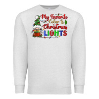 Oatmeal Heather my favorite color is christmas lights Premium Sweatshirt - BundleAndBundleShop