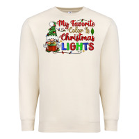 Sandshell my favorite color is christmas lights Premium Sweatshirt - BundleAndBundleShop