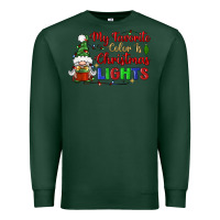 Sports Green my favorite color is christmas lights Premium Sweatshirt - BundleAndBundleShop