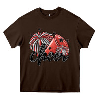 Chocolate Brown cheer Heavy Core Tee - MaliasSmallBusiness