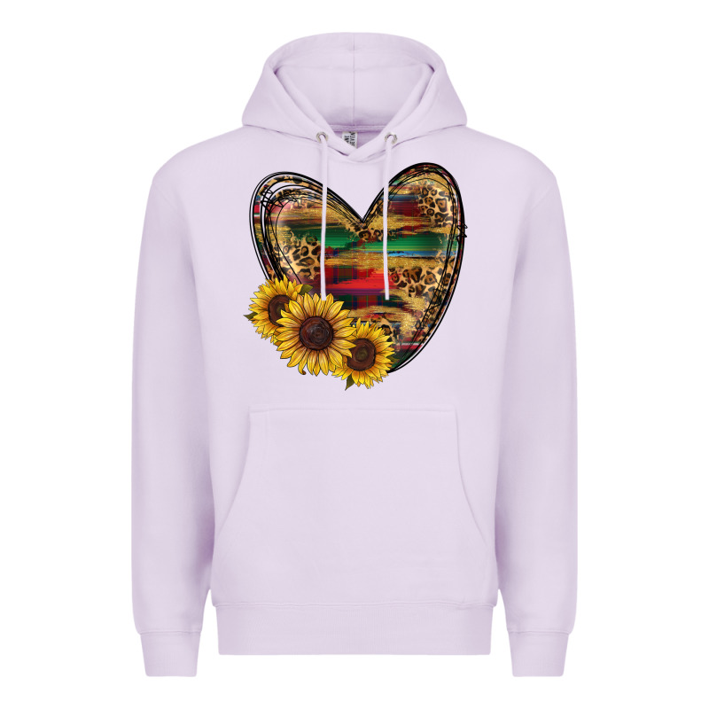 Sunflower Fall Heart Premium Hoodie by RanaPortraitStore | Teevron