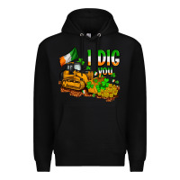 Black I dig you St. Patrick's Premium Hoodie - OliviaCreatesArt