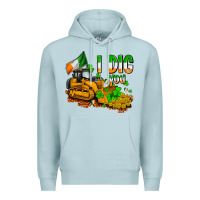 Blue Mist I dig you St. Patrick's Premium Hoodie - OliviaCreatesArt