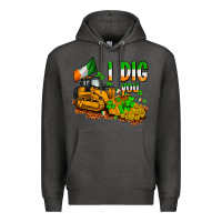 Charcoal Heather I dig you St. Patrick's Premium Hoodie - OliviaCreatesArt