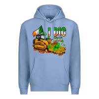 Colony Blue I dig you St. Patrick's Premium Hoodie - OliviaCreatesArt