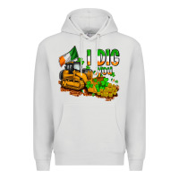 Dove Grey I dig you St. Patrick's Premium Hoodie - OliviaCreatesArt