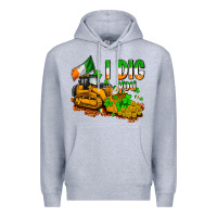 Heather Grey I dig you St. Patrick's Premium Hoodie - OliviaCreatesArt
