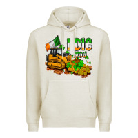 Oatmeal Heather I dig you St. Patrick's Premium Hoodie - OliviaCreatesArt