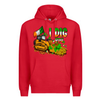 Red I dig you St. Patrick's Premium Hoodie - OliviaCreatesArt