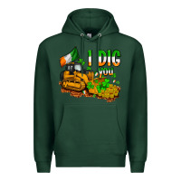 Sports Green I dig you St. Patrick's Premium Hoodie - OliviaCreatesArt