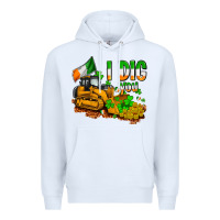 White I dig you St. Patrick's Premium Hoodie - OliviaCreatesArt