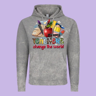 Teachers Change The World Vintage Hoodie Designed By Artiststas