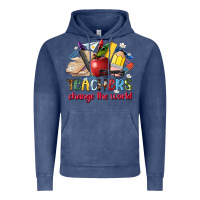 Vintage Denim teachers change the world Vintage Hoodie - Artiststas