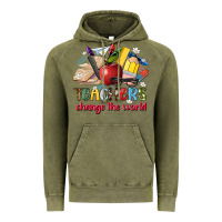 Vintage Olive teachers change the world Vintage Hoodie - Artiststas