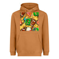 Meerkat american football go with thunder and leopard  seamless pattern Heavyweight Hoodie - BundleAndBundleShop