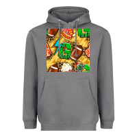 Storm american football go with thunder and leopard  seamless pattern Heavyweight Hoodie - BundleAndBundleShop