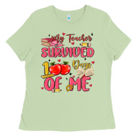 Matcha my teacher survived 100 days of me Ladies Tee - MaliasSmallBusiness