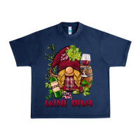 Navy vine diva  gnome Urban Heavy Tee - BarkalooDesign